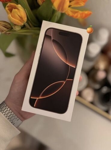 муляж для айфона: IPhone 16 Pro Max, Колдонулган, 512 ГБ, Desert Titanium, Куту, 100 %