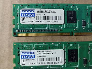 Оперативная память (RAM) для ПК: Оперативная память (RAM) для ПК, Б/у, Goodram, До 2 ГБ, DDR3, 1333 МГц — 3