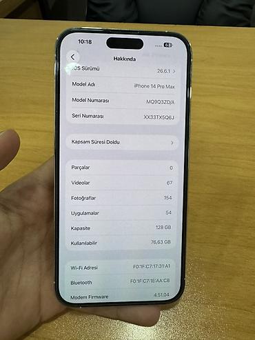 14 pro silver: IPhone 14 Pro Max, Gümüşü, Face ID — 7