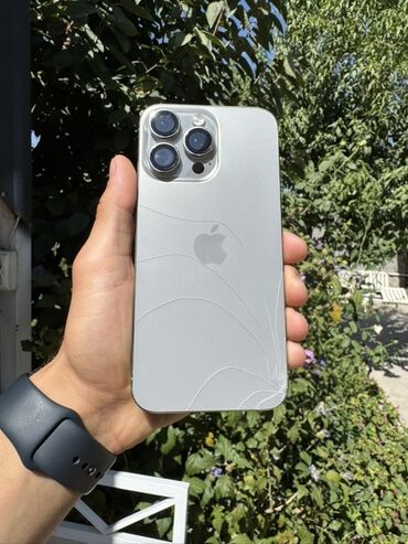 iphone 5c купить: IPhone 15 Pro Max, Колдонулган, 256 ГБ, Natural Titanium, Коргоочу айнек, Каптама, 89 %