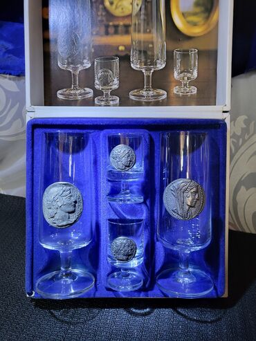 Čaše: Case nove za pivo i zestoko pice Zinnmunsen Nemacka 70,80te. Set za — 7