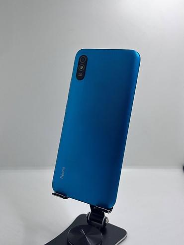 black sharp: Redmi, Redmi 9A, Б/у, 64 ГБ, цвет - Синий, 2 SIM — 3