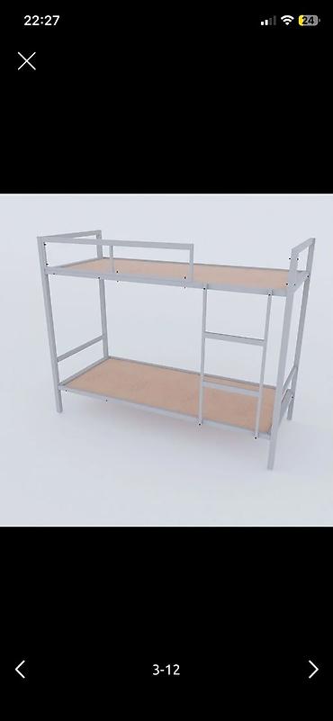 bunk bed: Двухъярусная детская кровать, Новый, Железо, цвет - Черный — 1