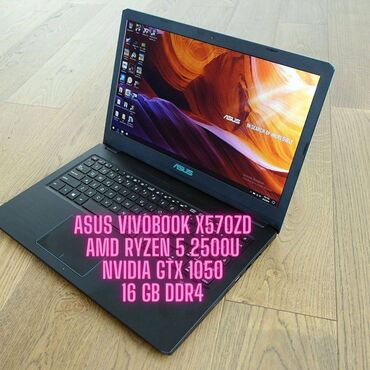 запчасти ноутбук: Ноутбук, Asus, 16 ГБ ОЭТ, AMD Ryzen 5, 15.6 ", Колдонулган, Оюндар үчүн, эс тутум SSD