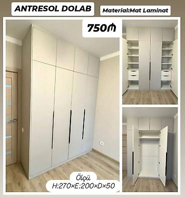 антресоль: Antresol dolab – müasir dizaynlı, funksional geyim şkafı. Material — 1
