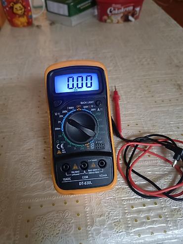 səkər testi: Rəqəmsal multimetre DT-830L Texniki xüsusiyyətlər: - Göstərici: arxa — 1