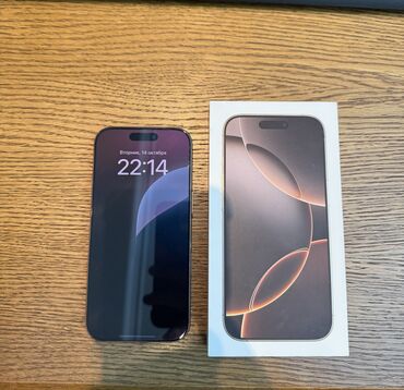 мини роутер: IPhone 16 Pro, Б/у, 1 ТБ, Desert Titanium, Коробка, 96 %