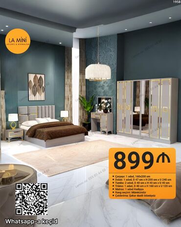 tek dolablar: İkinəfərlik çarpayı, Dolab