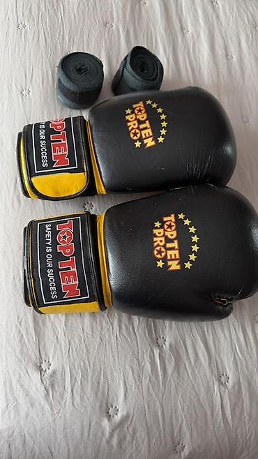 Top Ten Pro boks əlcəkləri + 2 ədəd bandaj dəsti - Brend: Top Ten Pro