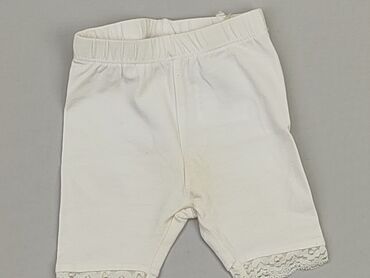 białe spodnie dziecięce: Legginsy, 0-3 m, stan - Dobry