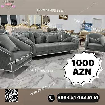 Yeni, Divan, 2 kreslo, Bazalı, Açılmayan lalafo.az -da Yeni, Divan, 2 kreslo, Bazalı, Açılmayan