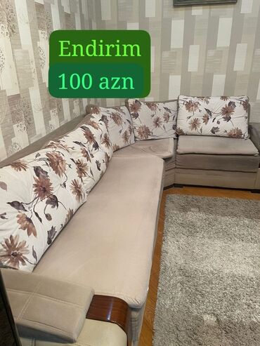 Mətbəx mebeli: Künc divan, İşlənmiş, Açılmayan, Parça, Çatdırılma yoxdur