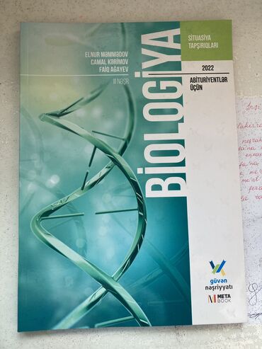 Testlər: Biologiya Testlər 11-ci sinif, Güvən, 1-ci hissə, 2022 il lalafo.az -da Testlər: Biologiya Testlər 11-ci sinif, Güvən, 1-ci hissə, 2022 il