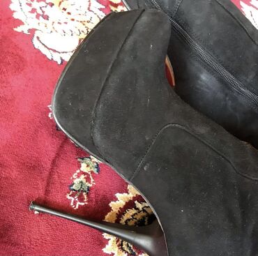 обувь из италии: Сапоги, 38, цвет - Черный, Mario Muzi