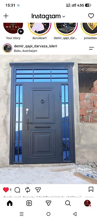 qapi ve pencere: Metal qapıların hazırlanması və dizaynı xidməti - Material: qalın — 9