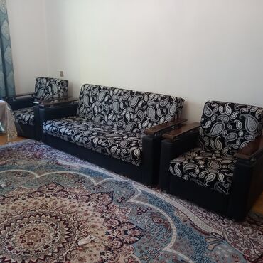 Комплекты диванов и кресел: Tecili divan kreslo satilir