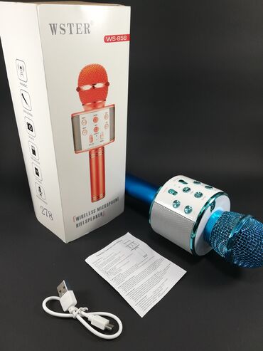 Mikrofoni: Karaoke mikrofon bluetoth sa zvucnikom WS-858 vise boja Karaoke — 9