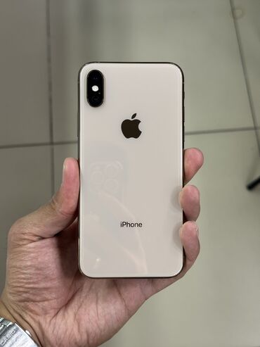 айфон балыкчы: IPhone Xs, Б/у, 64 ГБ, Золотой, Защитное стекло, Чехол, 100 %
