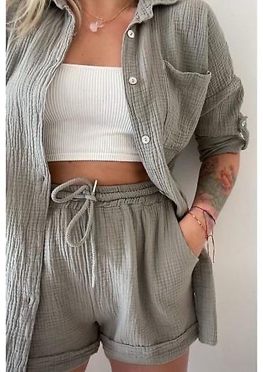 Kompleti: Dvodelni ženski komplet od muslina – košulja i šorts 3100 din — 1