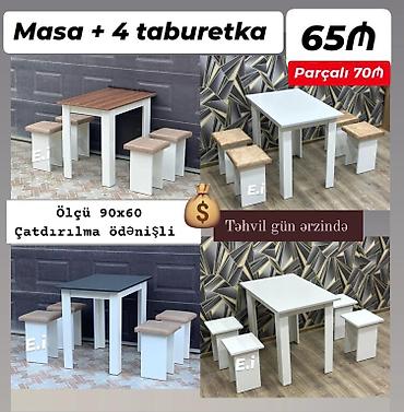 Masalar və oturacaqlar: Yeni, 4 stul — 1