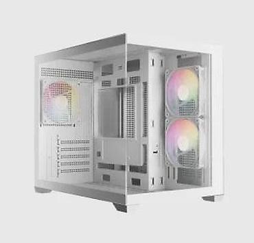 Ostali kompjuterski delovi: Kompjutersko kućište – kubni/micro-ATX format sa staklenim panelima i — 11