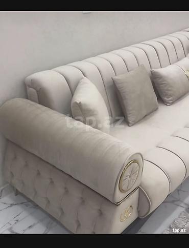 klasik divan: Mebel dəsti – divan və kreslolar - Müasir dizaynlı, klassik kapitone — 2
