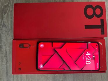 набор для телефона: OnePlus 8T, Колдонулган, 128 ГБ, түсү - Көк, 1 SIM, 2 SIM