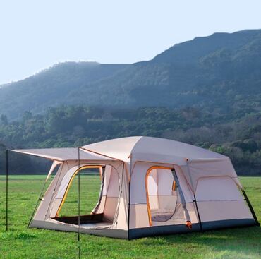 подпорки: Палатка большая двухкомнатная с тентом для кемпинга и туризма BiCamp