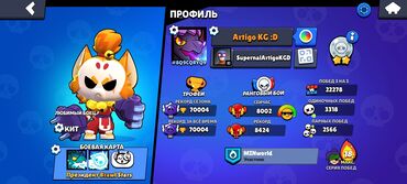 Другие видеоигры: Продаю Бравл старс, Brawl stars, 70000 кубков! все персы и много