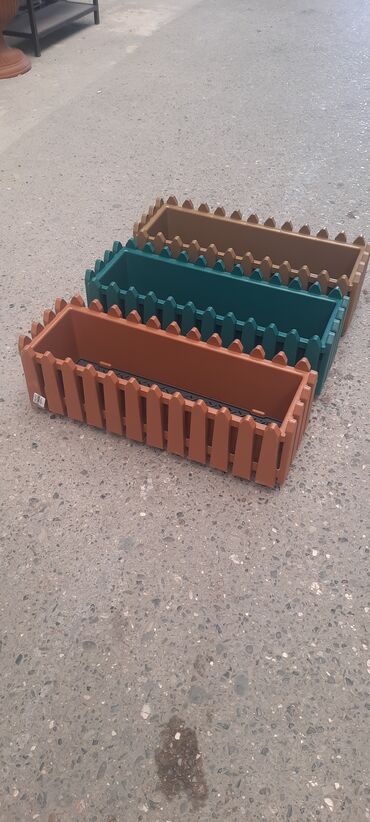 Bitkilər üçün dibçəklər: Dibçək – gül qabı – balkon üçün düzbucaqlı Dibcek qabi dibcek qablari — 3