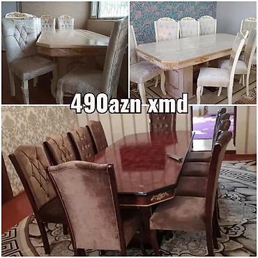 Ev və bağ: Qonaq otağı üçün, Yeni, Açılmayan, Dördbucaq masa, 6 stul — 2