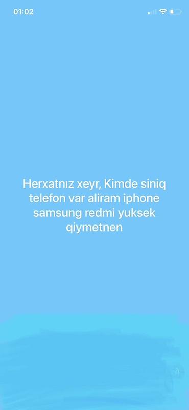 planset tutacagi: Xidmət: Sınıq/işləməyən telefonların alınması Açıqlama: - iPhone — 1