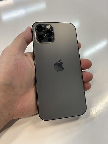 Apple iPhone: IPhone 12 Pro, Б/у, 128 ГБ, Графит, Защитное стекло, 77 % — 1