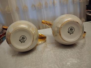 cay dəsmalı: Vintage “Kahla” çaydan cütü – Made in GDR (Şərqi Almaniya) cütü -30 — 4