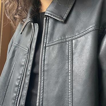 pull and: Кожаная куртка, Классическая модель, Оверсайз, S — 7