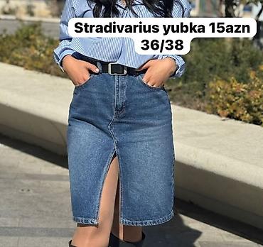 Dəstlər, kostyumlar: Qadın geyimləri – ölçü M - Ağ zolaqlı iki hissəli dəst: düyməli — 3