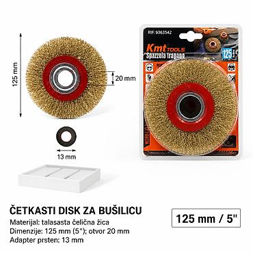 KMT višenamensko ravno rende/četkasti disk za bušilicu – upletena