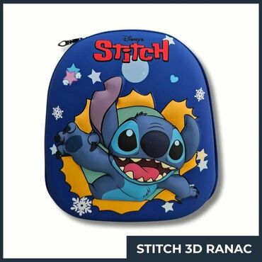 kofer sminka za decu: 07. Stitch 3D ranac za vrrić! 💙
Dimenzije ranca 30 x 27 x 7 cm
