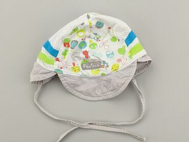 czapka niemowlęca z uszami: Czapka z daszkiem, 3-6 m, stan - Dobry
