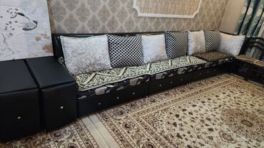черный кожанный диван: Модулдук диван, Экокожа
