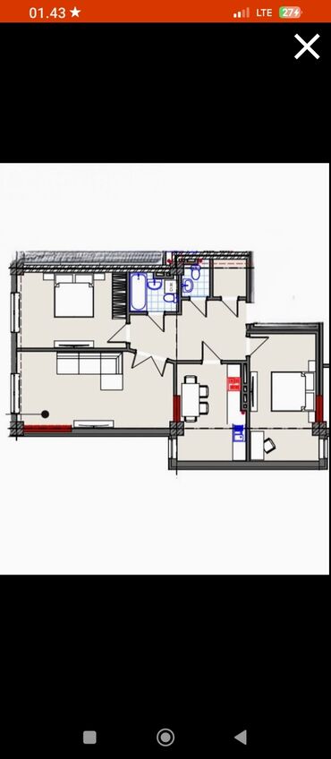 Продажа квартир: 3 комнаты, 92 м², Элитка, 8 этаж, ПСО (под самоотделку) — 23