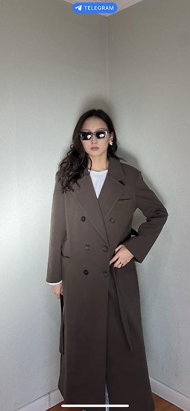 Пальто: Пальто, Классика, Осень-весна, Длинная модель, S, M — 11