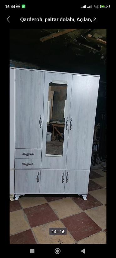 dolab sifarisi: Yeni, 3 qapılı, Güzgülü, Bej, Açılan, Düz dolab — 3