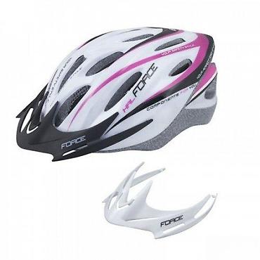 tecno pro safine: KACIGA FORCE HAL BELO-CRNO-PINK, L/XL | 19 rupa, sadrži beli i crni — 5