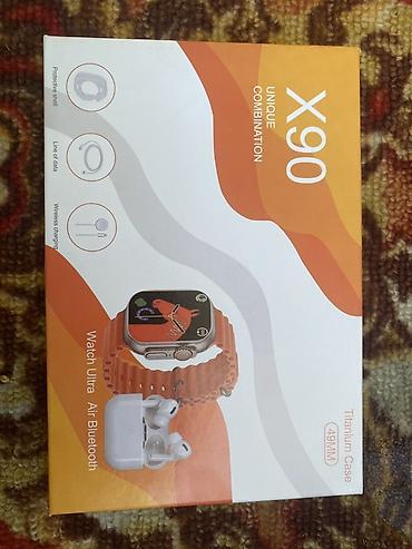 iphone air бишкек: Набор X90 Watch Ultra + Air Bluetooth (Titanium Case, 49 мм) Комплект — 1