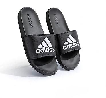 planika kucne papuce: Adidas crne papuče/klompe za svaki dan - Model: klasične klizne — 1