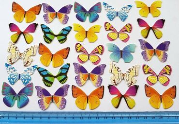 Батарейки: Набор декоративных бабочек — 55 штук 🦋 Цветные разноцветные бабочки