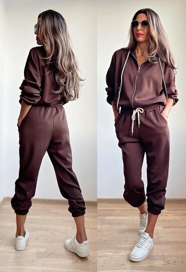 Gornji i donji deo: 🔥Ženski komplet trenerke – duks sa rajsferšlusom i kapuljačom + donji — 9
