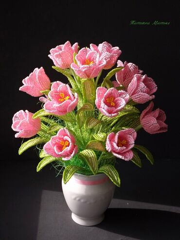 Декоративные цветы: Изготавливаю деревья и цветы из бисера все ручная работа. на — 21