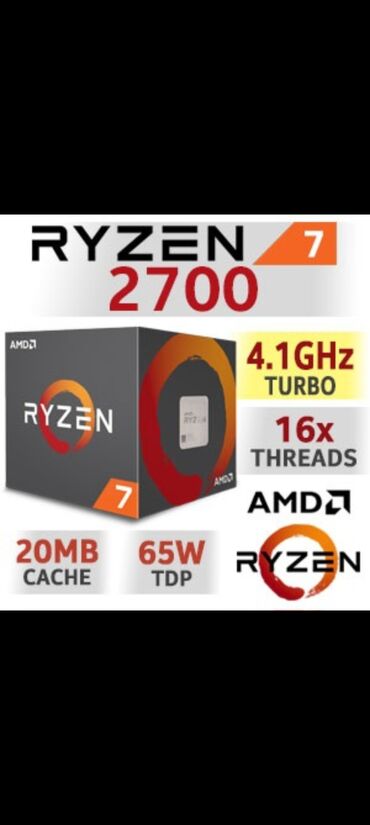 komputer korpusu: Prosessor AMD Ryzen 7 2700, > 4 GHz, > 8 nüvə, İşlənmiş